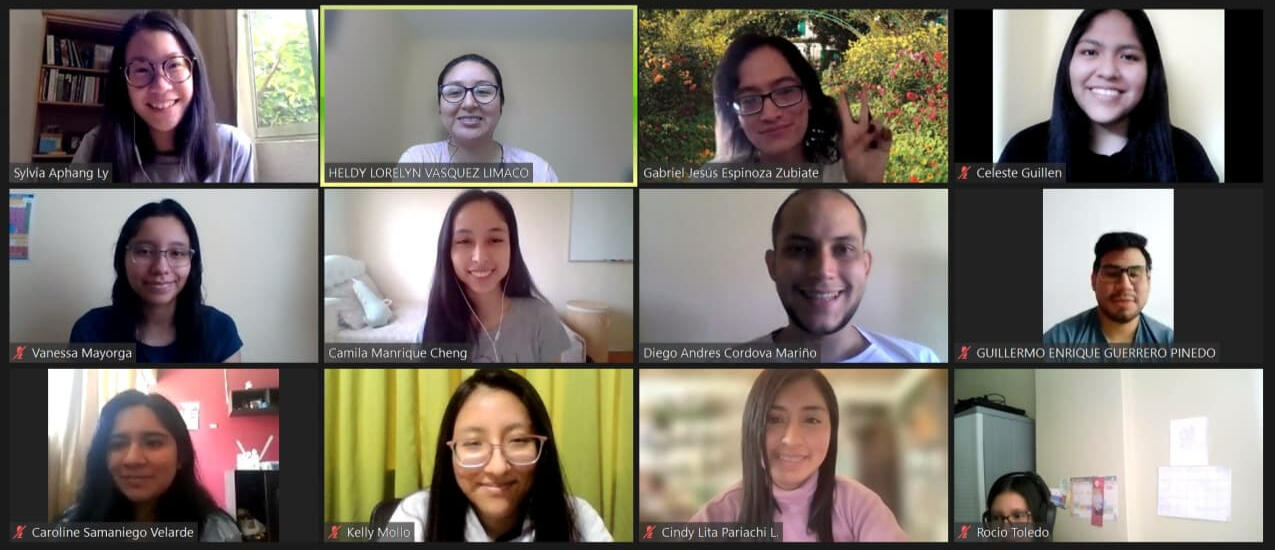 Dibujo plano de molécula de quinina, un fármaco extraído del árbol de la quina y que se emplea para tratar la malaria.